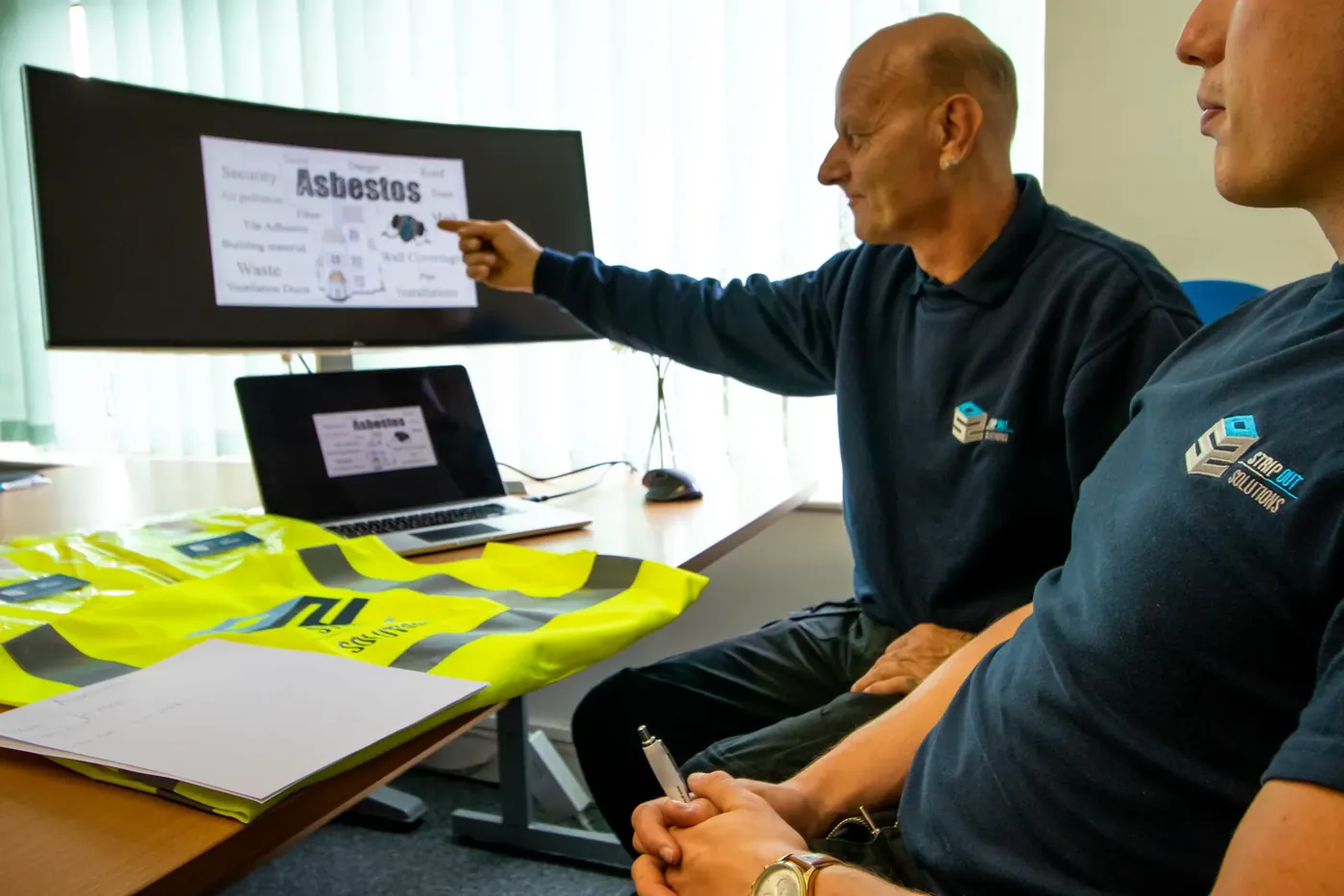Asbestos awareness training session for the SOS team