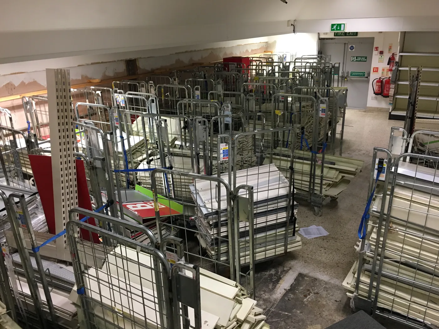 A café servery stripped out during refurbishment