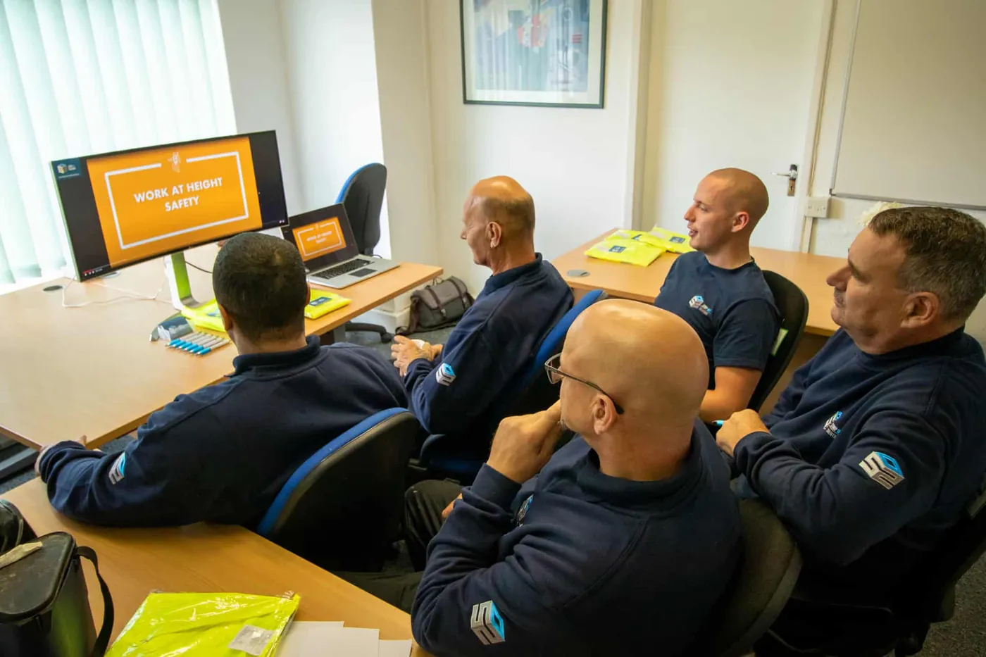 The SOS team in a classroom training session